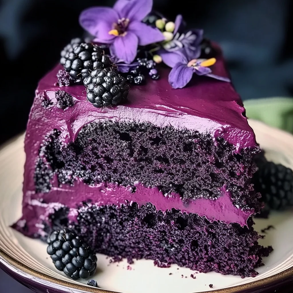 Blackberry Velvet Cake