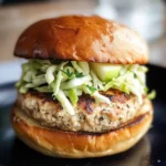 Dinner for Two: Rosemary-Apple Chicken Burgers + Slaw