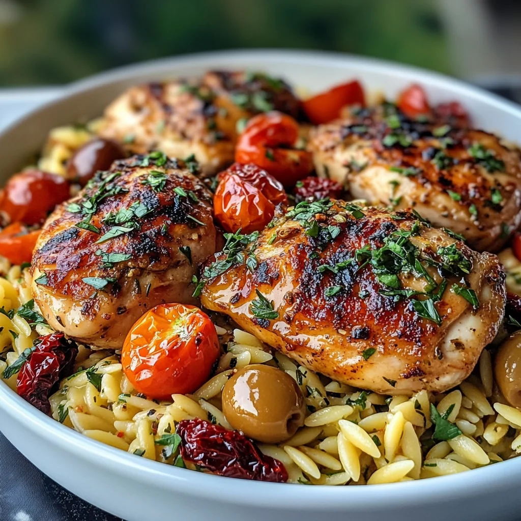 Flavorful Mediterranean Chicken Orzo