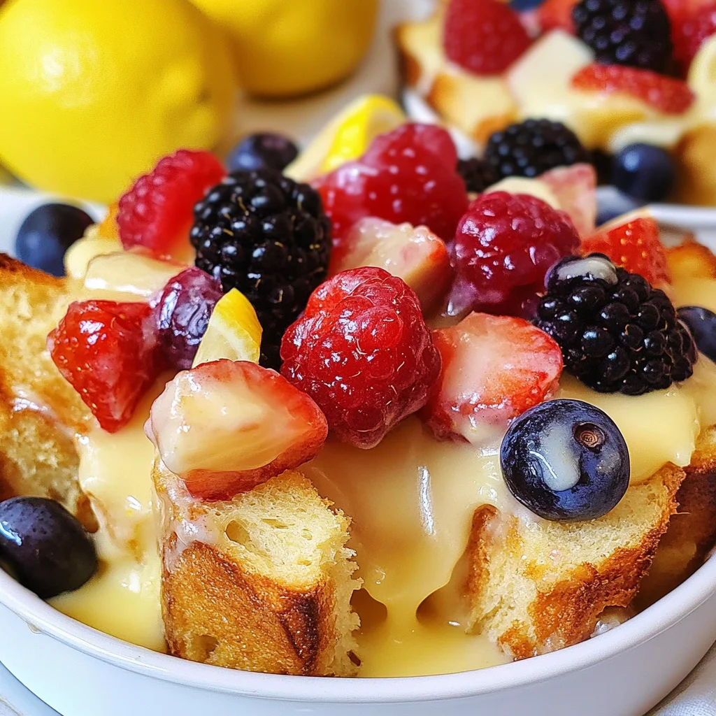 Lemon Berry Bread Pudding