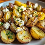 Mouthwatering Greek Feta Roast Potatoes with Lemon Zest
