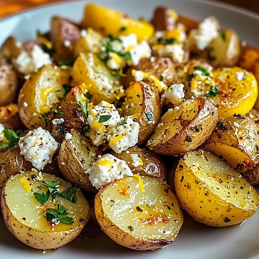 Mouthwatering Greek Feta Roast Potatoes with Lemon Zest