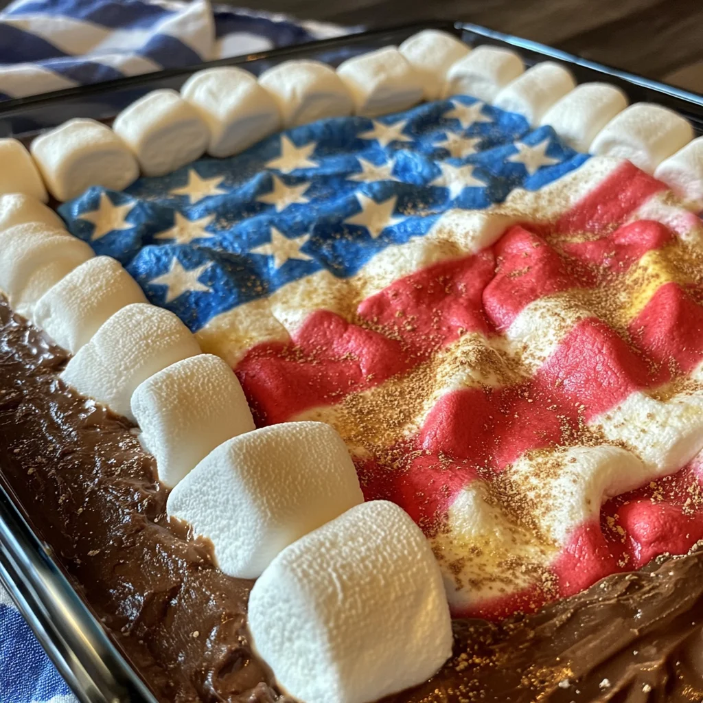 American flag s’mores dip