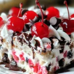 Cherry Chocolate Chip Poke Cake