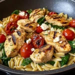 Create a Flavorful High Protein Mediterranean Chicken Orzo Dish Today!