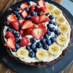 Fruity Brownie Dessert Pizza