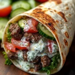 Greek Beef Wraps with Creamy Feta Sauce – Ultimate 25-Minute Dinner