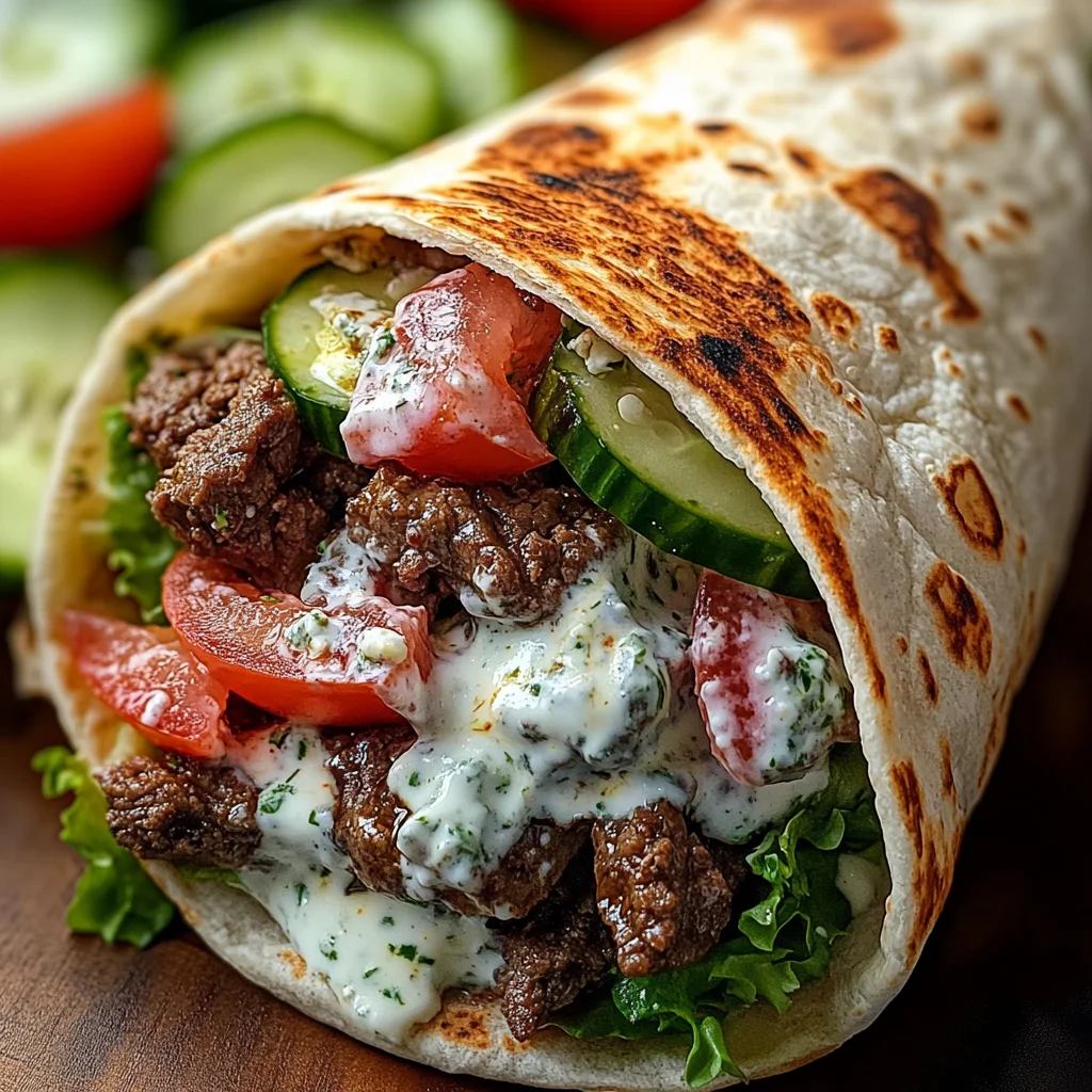 Greek Beef Wraps with Creamy Feta Sauce – Ultimate 25-Minute Dinner