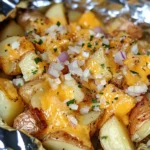 Grilled Cheesy Garlic Potatoes