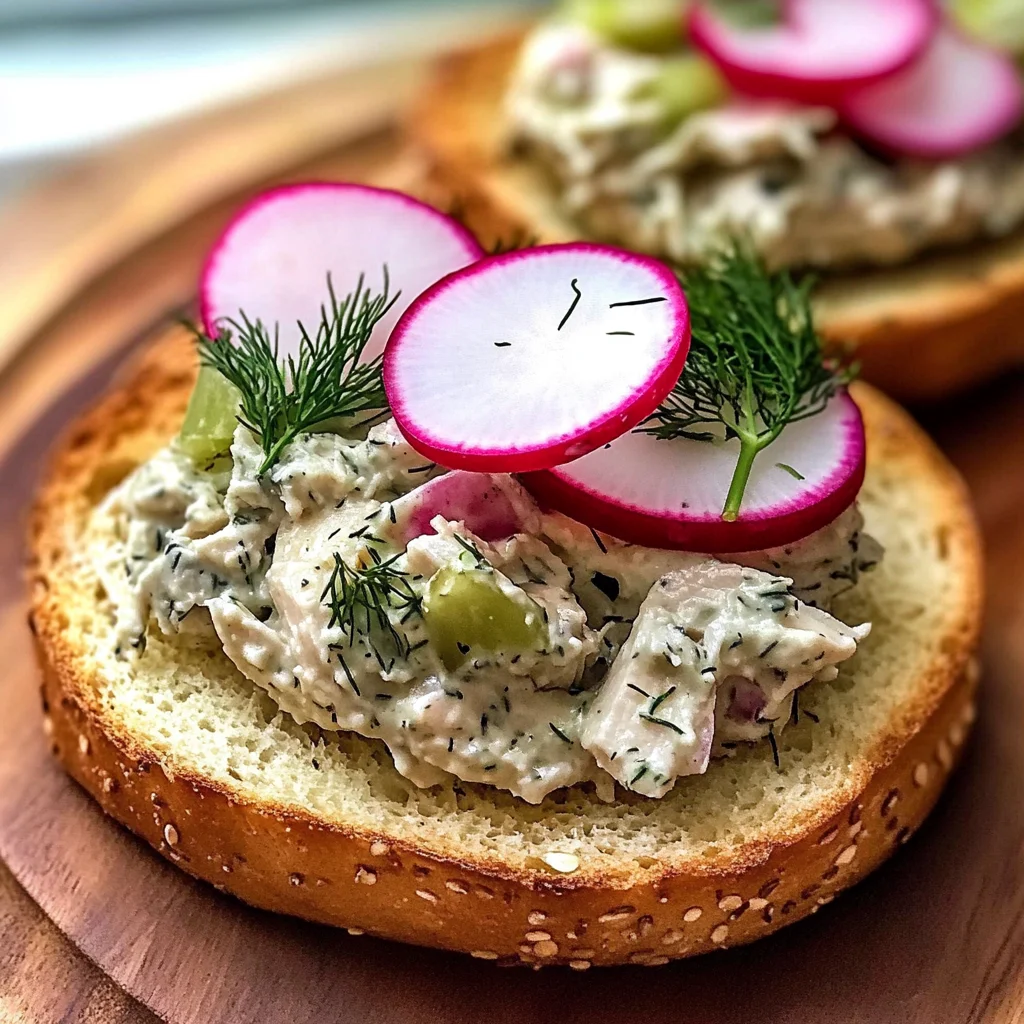 Healthy Tuna Salad with Fresh Dill High Protein Lunch