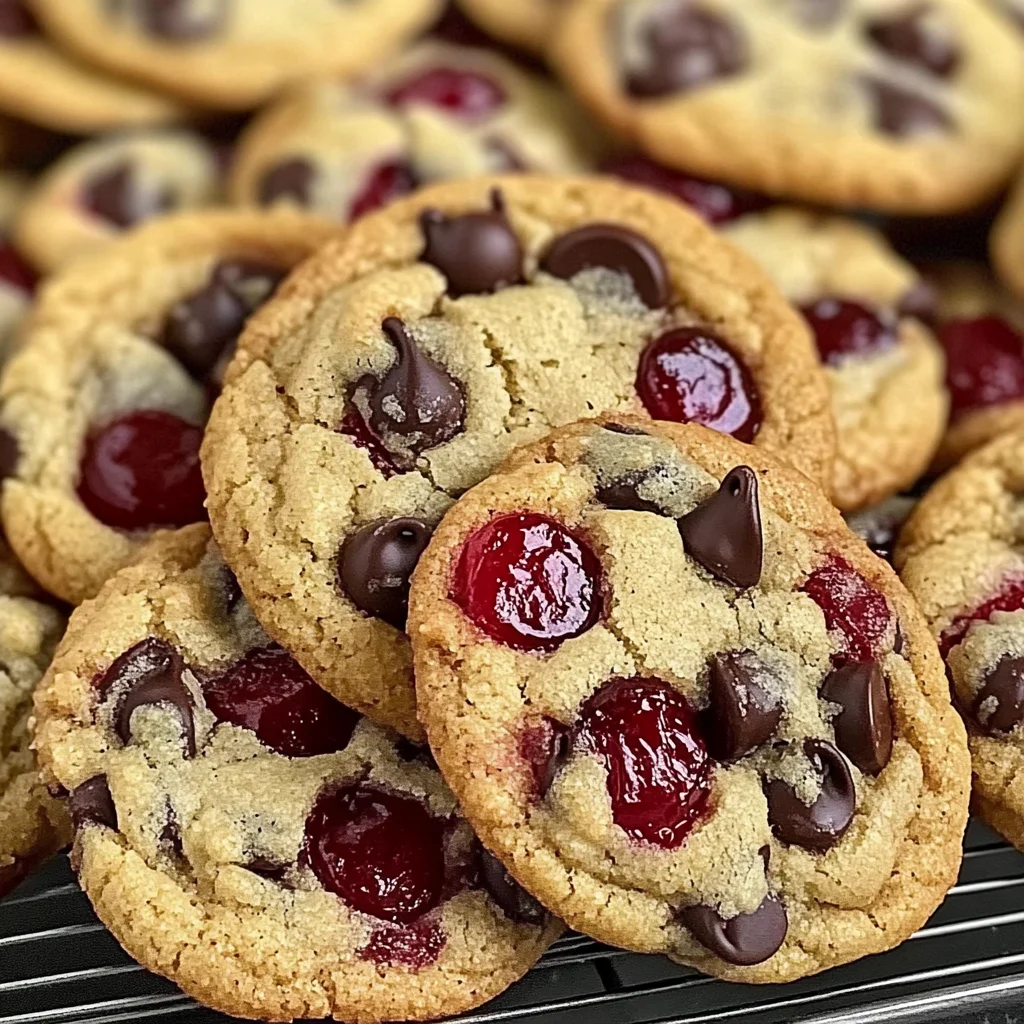 Irresistible Classic Maraschino Cherry Choco Chip Cookies