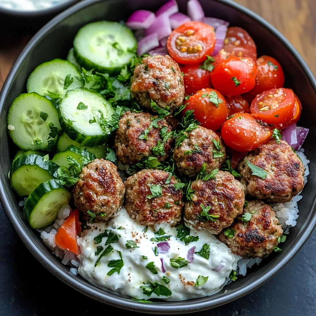 Irresistible Greek Meatball Bowl Recipe – Mediterranean Bliss