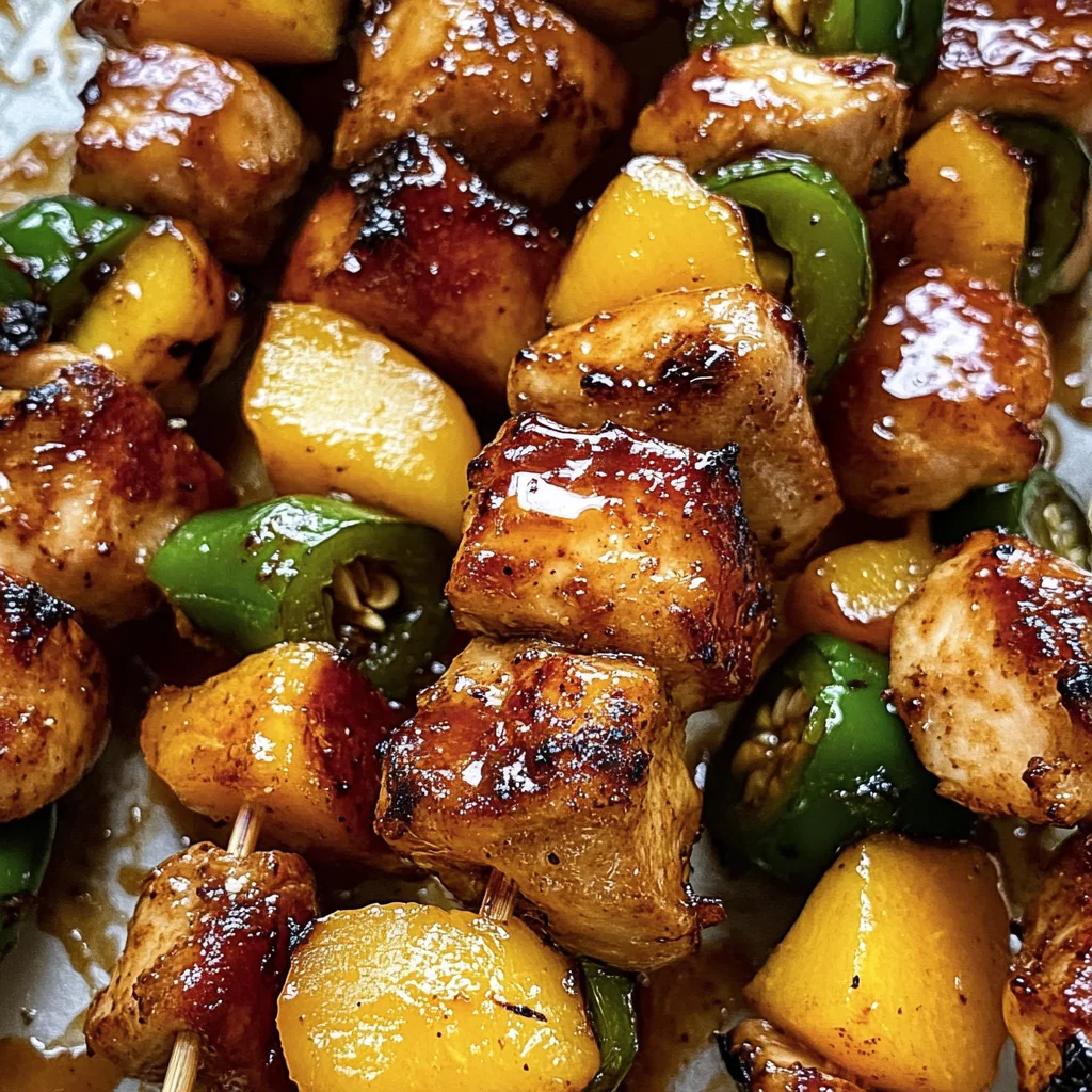 Jalapeno Peach Chicken Skewers