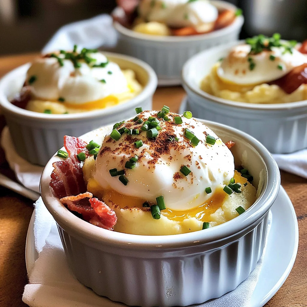 Mashed Potatoes and Eggs Breakfast Ramekins