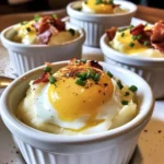 Mashed Potatoes and Eggs Breakfast Ramekins