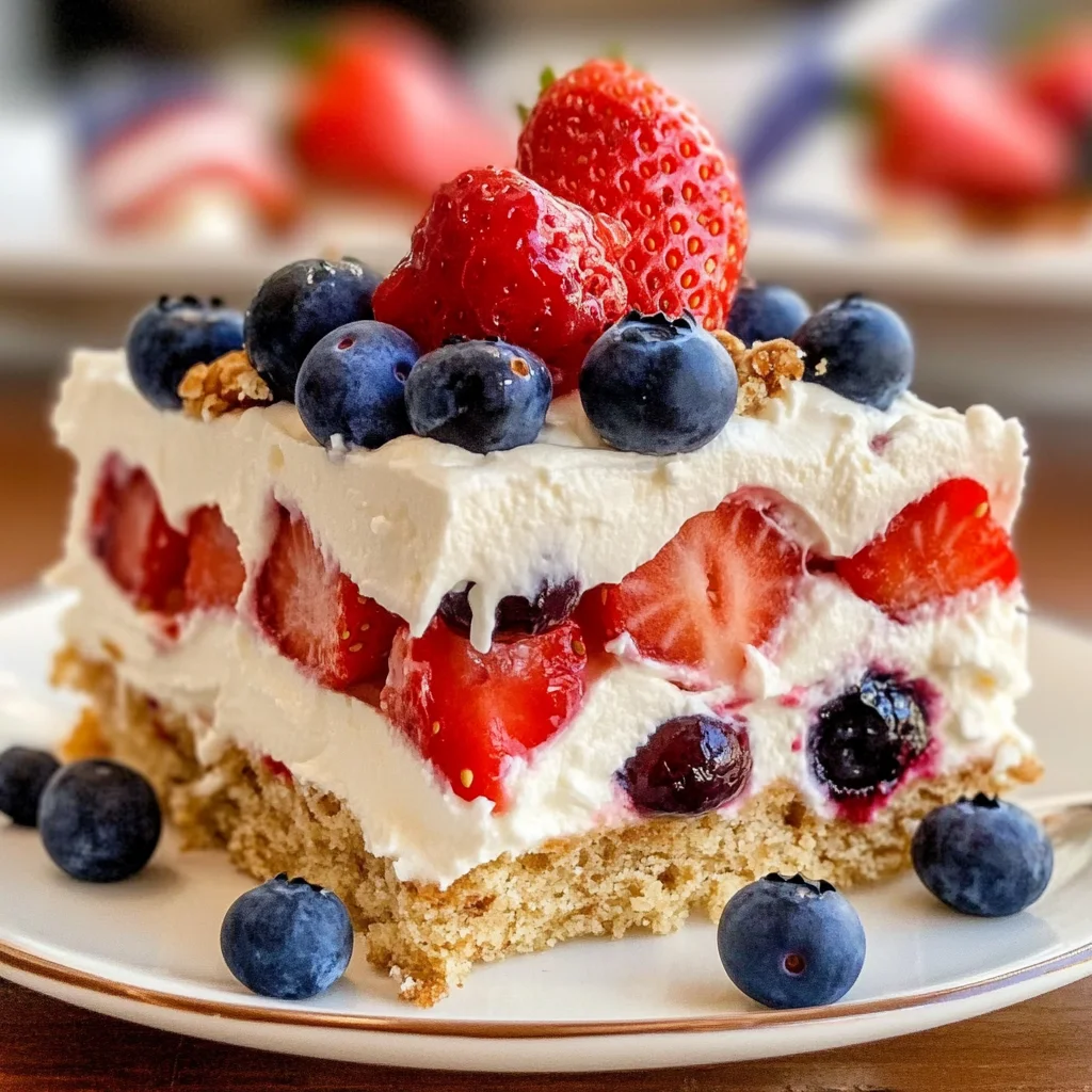Patriotic Berry Icebox Cake