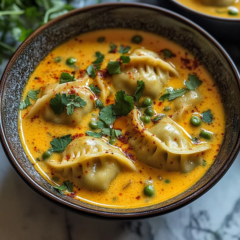 Quick Coconut Curry Soup with Dumplings