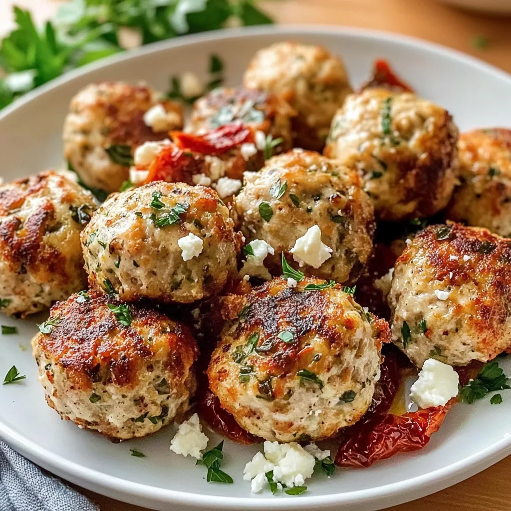 Simple Mediterranean Chicken Meatballs - Homefoodkitchen