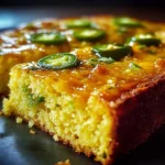 Spicy Sweet Jalapeño Cornbread with Zesty Lime Drizzle