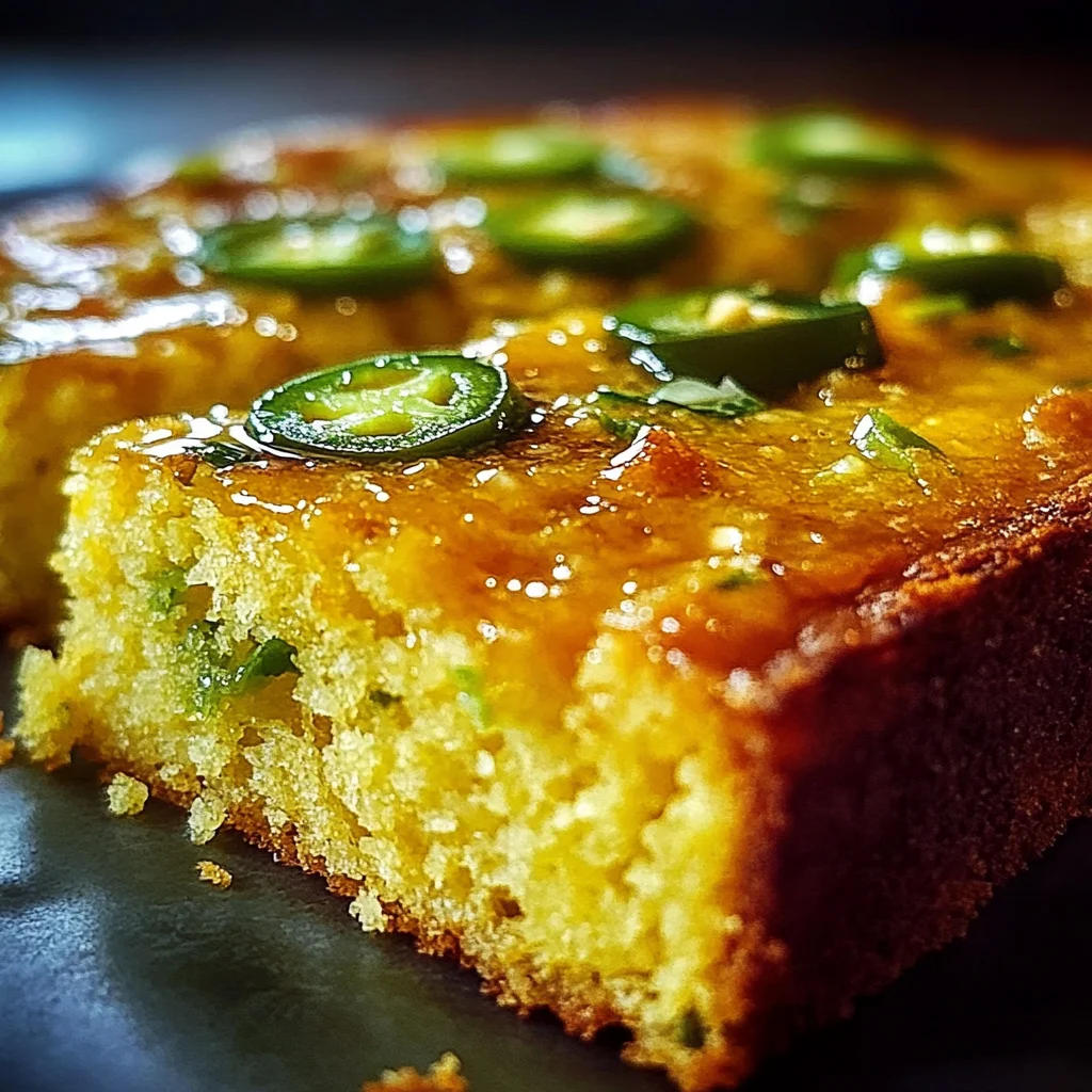 Spicy Sweet Jalapeño Cornbread with Zesty Lime Drizzle
