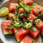 Spicy Watermelon Salad with Cilantro and Lime