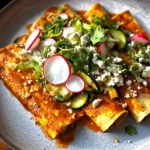 Street Style Skillet Enchiladas with New Mexico Red Chile Sauce