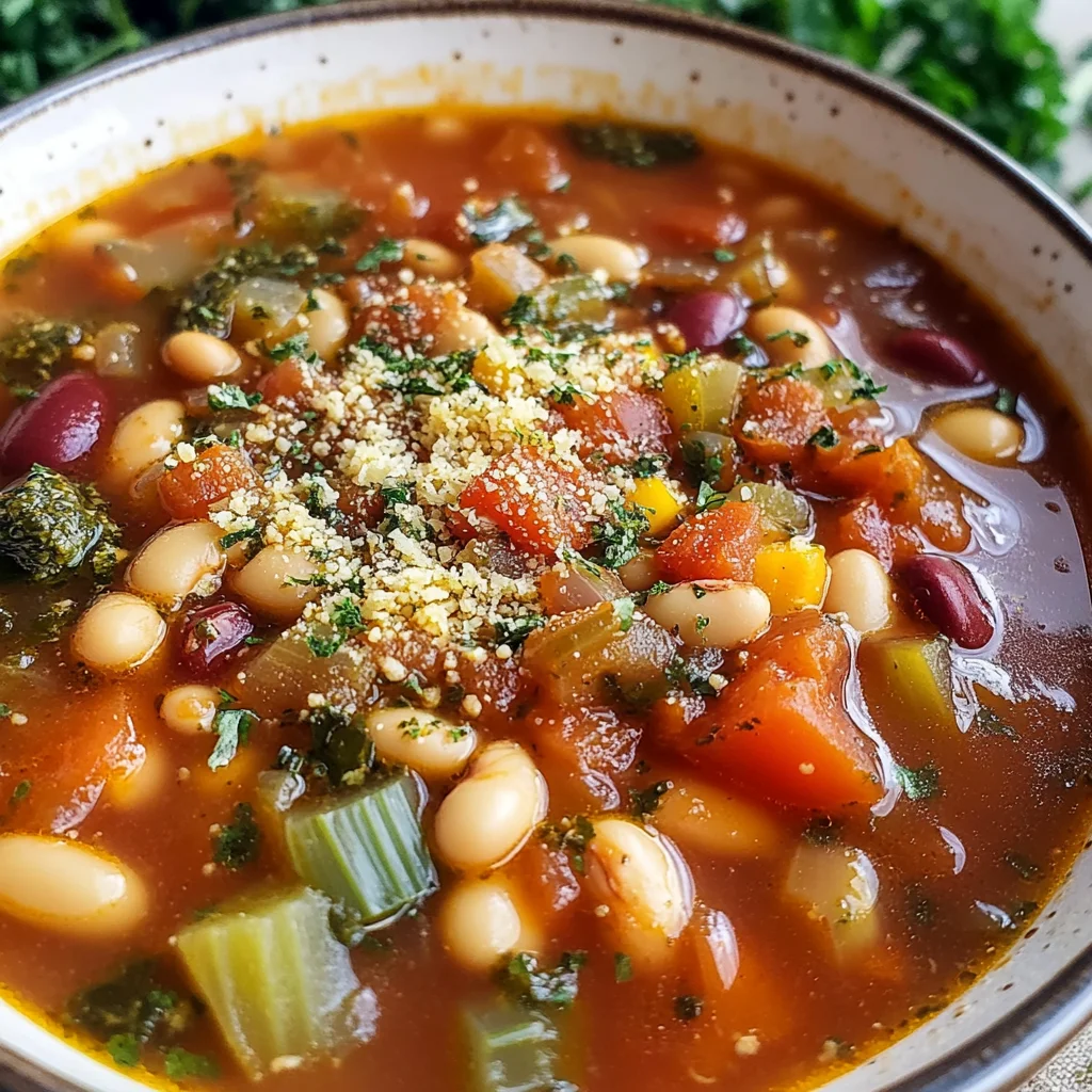 Vegan Slow Cooker Minestrone Soup (Crockpot Recipe)