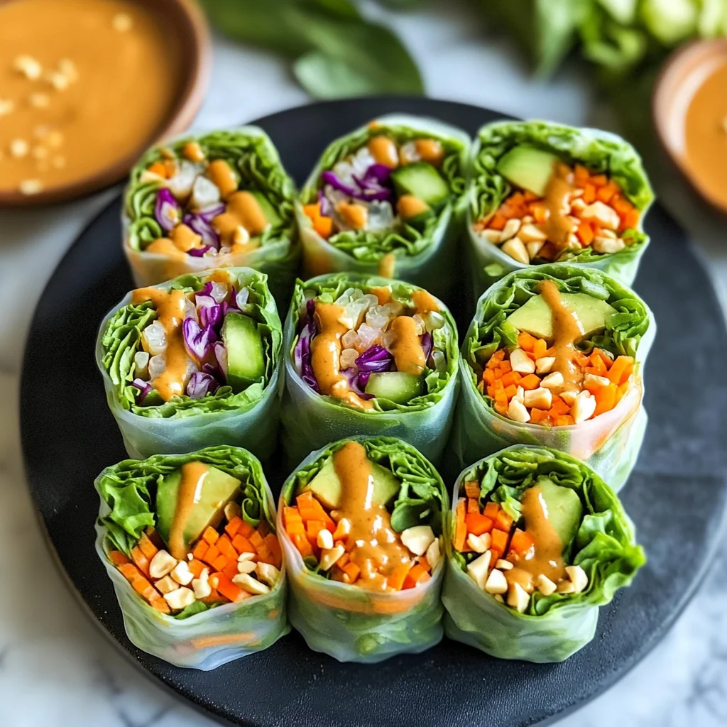 Vegetable Spring Rolls with Peanut Sauce