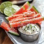 Watermelon Fries with Coconut Lime Dip