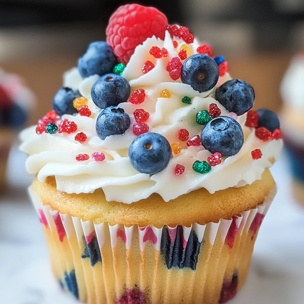 Firecracker Cupcakes (with Pop Rocks and Whipped Cream)