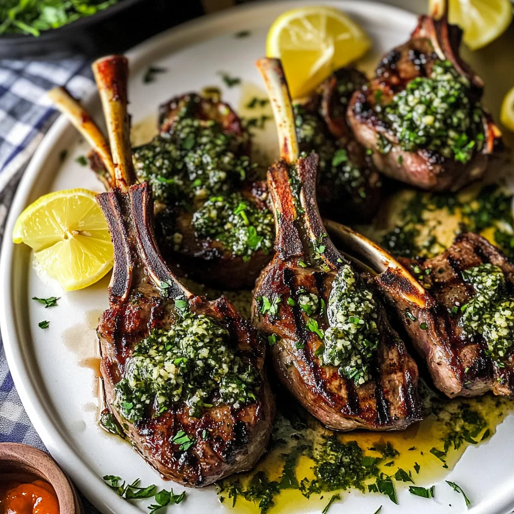 Greek Lamb Chops with Herbed Sauce