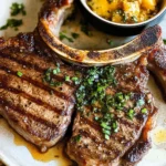 Grilled T-Bone Steaks with Cowboy Butter