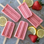 Keto Strawberry Lemonade Popsicles