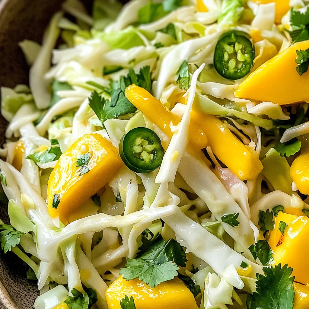 Mango Coleslaw (Ready in 15 Minutes, Perfect for Fish Tacos)
