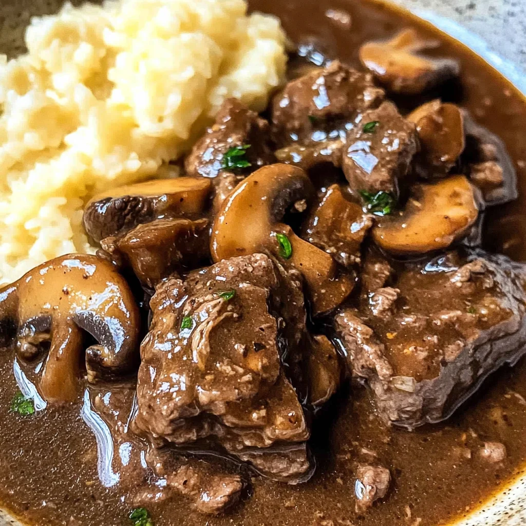 Slow Cooker Beef Tips With Gravy